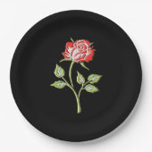 シンプルバラ ペーパープレート (正面)