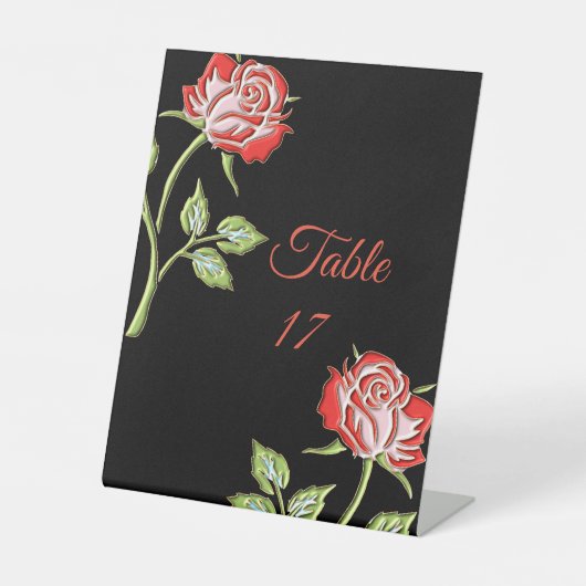 シンプルバラ 台座サイン (正面)