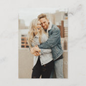 シンプルバラQRコードウェディングRSVP エンクロージャーカード (裏面)