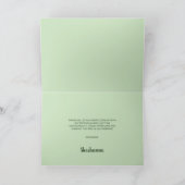 シンプルバルミツワーモダンピンクアンドグリーン サンキューカード (内部)