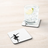 シンプルバレエ白黒バレリーナ コースター (右側)