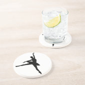 シンプルバレエ白黒バレリーナ コースター (側面)