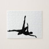 シンプルバレエ白黒バレリーナ ジグソーパズル (横)