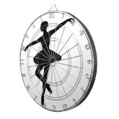 シンプルバレエ白黒バレリーナ ダーツボード (正面右)