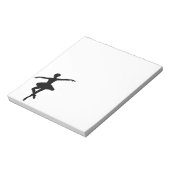 シンプルバレエ白黒バレリーナ ノートパッド (回転)