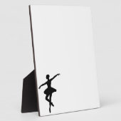 シンプルバレエ白黒バレリーナ フォトプラーク (側面)