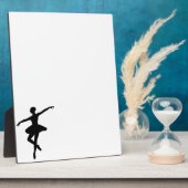 シンプルバレエ白黒バレリーナ フォトプラーク (側面)