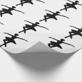 シンプルバレエ白黒バレリーナ ラッピングペーパー (角)