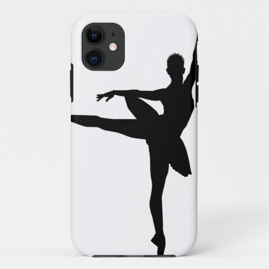 シンプルバレエ白黒バレリーナ Case-Mate iPhoneケース (裏面)