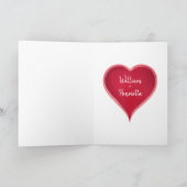 シンプルバレンタインデーのハートカスタム写真 シーズンカード (内部)