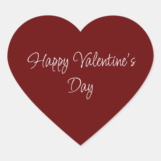 シンプルバレンタインデーエレガントスクリプトレッド ハートシール (正面)