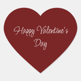 シンプルバレンタインデーエレガントスクリプトレッド ハートシール