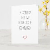 シンプルバレンタインデースペインのカード カード (黄色い花)