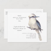 シンプルバードお祝いのライフ招待状 ポストカード (正面/裏面)