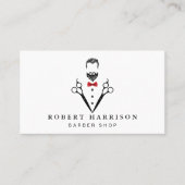 シンプルバーバーショッププロフェッショナル理容師 名刺 (正面)