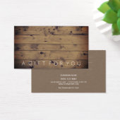 シンプルバーンウッド |ギフト素朴カード証明書 (デスク)