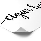 シンプルバー |ブラックスクリプト任意のイベント記号 ポスター (角)