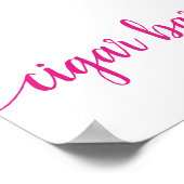 シンプルバー |ホットピンク任意のイベント記号 ポスター (角)