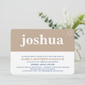 シンプルバー(ユダヤ教の)バル・ミツバークールスターモダンオブdavid kraft 招待状 (スタンド正面)