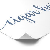 シンプルバー | Dusty Blue任意のイベント ポスター (角)