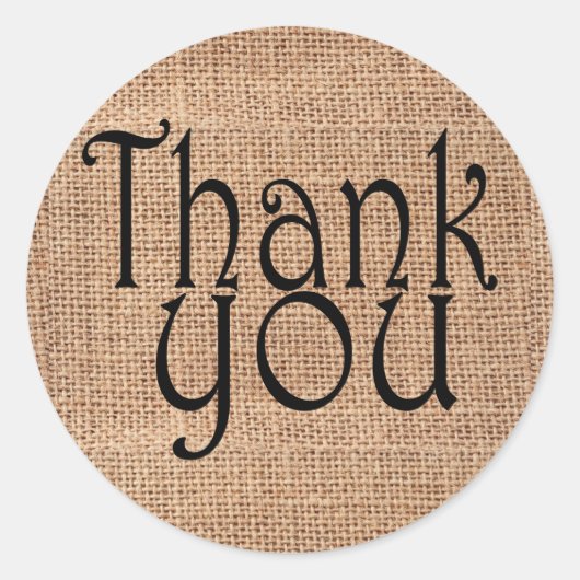 シンプルバ素朴ーラッププリントありがとう ラウンドシール (正面)