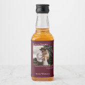 シンプルバ結婚ルグンディの写真ラヴ&ミ感謝していニオ リキュールボトルラベル (正面)