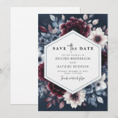 シンプルバ結婚ルグンディ セーブザデート (正面/裏面)