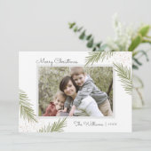 シンプルパインクリスマスフォトカード シーズンカード (スタンド正面)