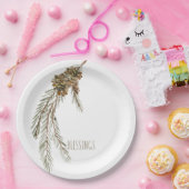 シンプルパインコーン恵み感謝祭 ペーパープレート (パーティー)