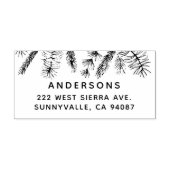 シンプルパインズスタイリッシュファミリー差出人住所 ラバースタンプ (インプリント)