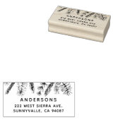 シンプルパインズスタイリッシュファミリー差出人住所 ラバースタンプ (押印)