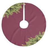 シンプルパインマゼンタ ブラッシュドポリエステルツリースカート (正面)