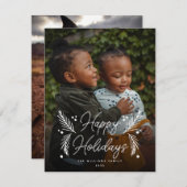 シンプルパインモダンベリーフルフォト シーズンカード (正面/裏面)