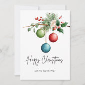 シンプルパイン素朴ボタニカルフラット シーズンカード (正面)