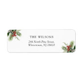 シンプルパイン離れスクリスマ差出人住所 ラベル (正面)