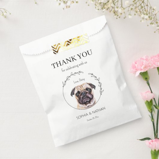 シンプルパグ結婚のバッグ フェイバーバッグ (封をした状態)