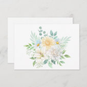 シンプルパステルエレガントフローラブーケフラット ノートカード (正面/裏面)