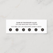 シンプルパステルエレガントホワイトフェイク金ゴールドハート ロイヤリティカード (裏面)