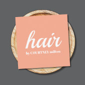 シンプルパステルエレガントホワイトヘア スクエア名刺