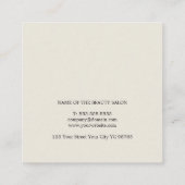 シンプルパステルエレガントメイクアップアーティスト スクエア名刺 (裏面)