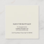 シンプルパステルエレガントメイクアップアーティスト スクエア名刺 (裏面)