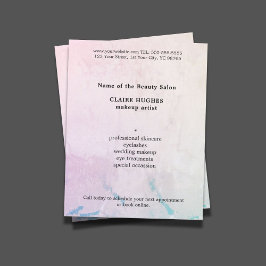 シンプルパステルエレガントメイクアップアーティスト チラシ