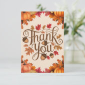 シンプルパステルオータム秋 サンキューカード (スタンド正面)