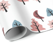 シンプルパステルクリスマスツリーパターンホリデイ ラッピングペーパー (ロールコーナー)