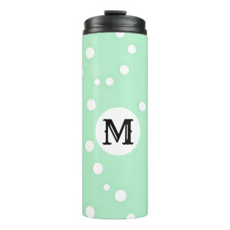 シンプルパステルグリーンモノグラムの タンブラー