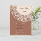 シンプルパステルテラコッタレースセーブ 招待状 (スタンド正面)