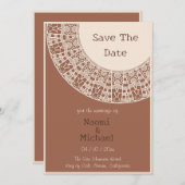 シンプルパステルテラコッタレースセーブ 招待状 (正面/裏面)