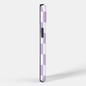 シンプルパステルパープル薄紫モノグラ市松模様にム Case-Mate iPhoneケース (裏面 / 右)