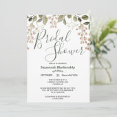 シンプルパステルフローラトップ縁どブライダルシャワー 招待状 (スタンド正面)