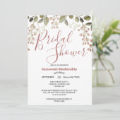 シンプルパステルフローラトップ縁どブライダルシャワー 招待状 (スタンド正面)